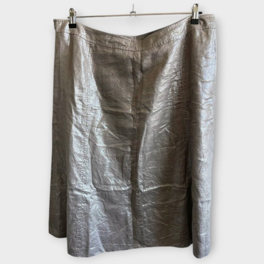 SAMOON gold metallic skirt - Picture 2 of 5